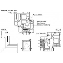 Aérateur pour feuillure de fenêtre : AEROMAT mini